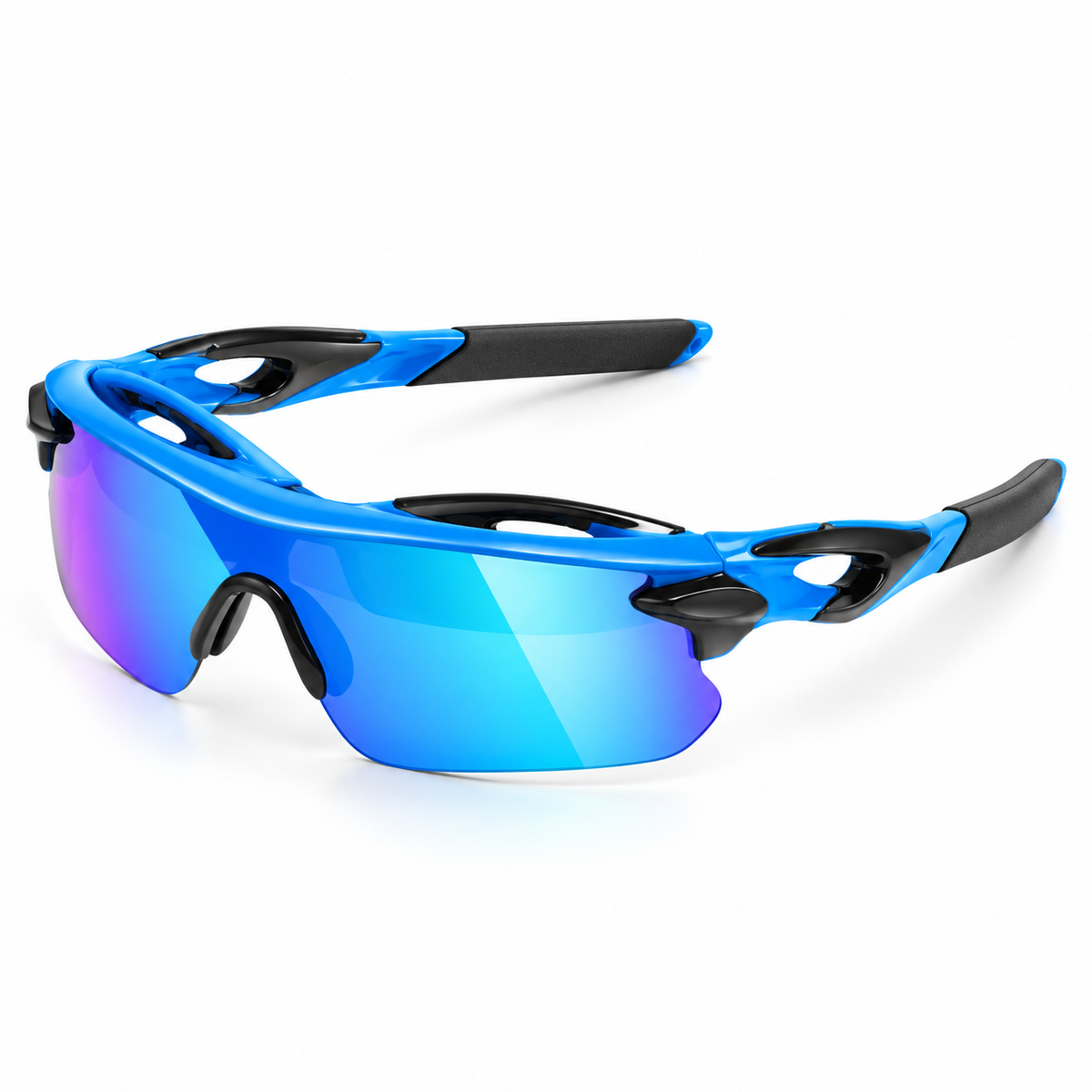 Howzatt Wraparound Sports Sunglasses – Mirrored Shield Lens