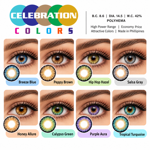 Celebration Colors Yearly Contact Lenses – 8 Colour Options