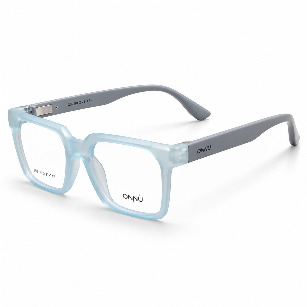 ONNÜ 202 Unbreakable Rectangular Eyeglasses – Icy Blue