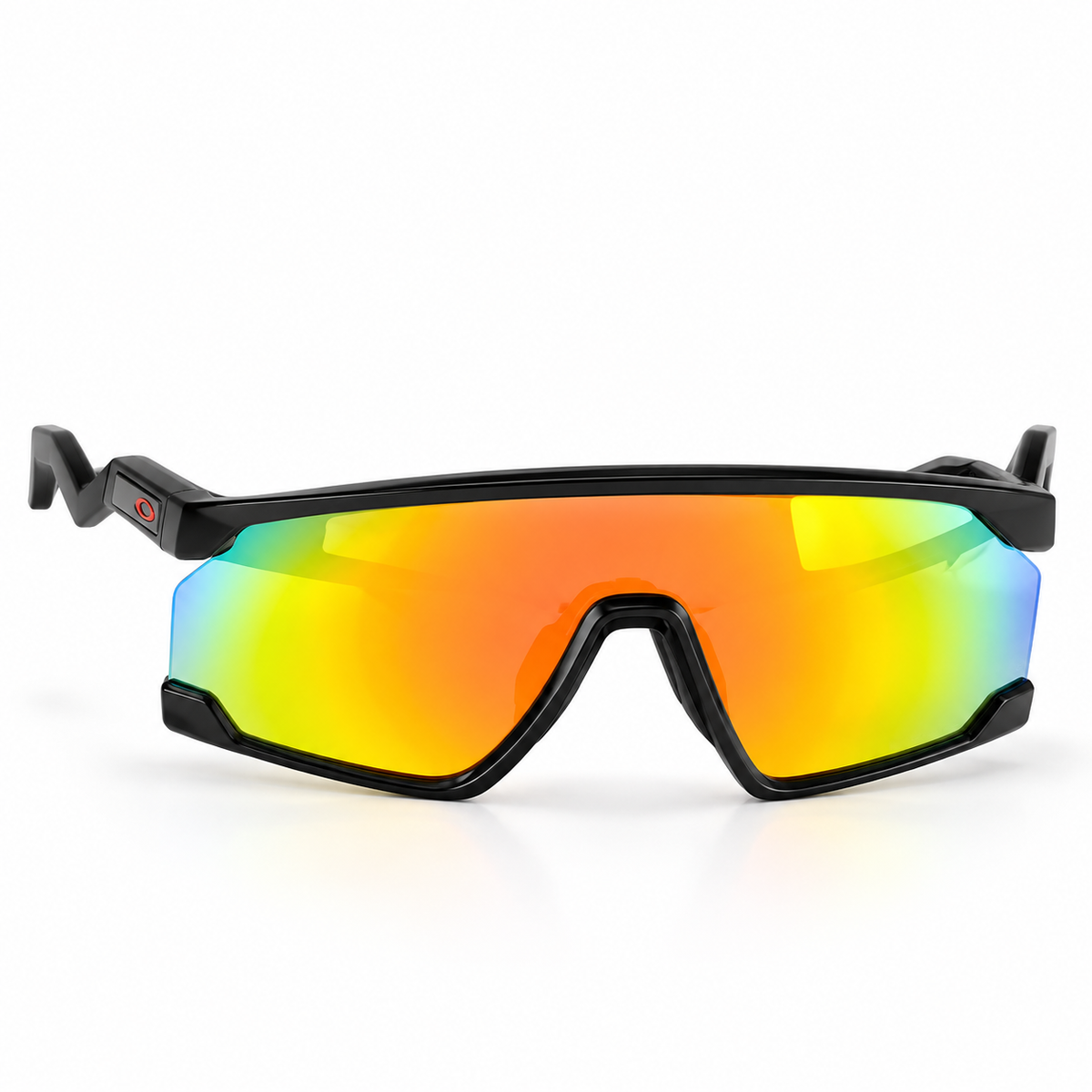 Oakley Sports Shield Sunglasses – Black Frame, Rainbow Mirror Lens | Unisex