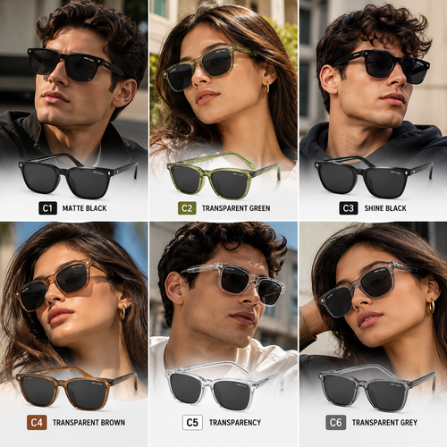 Grey Jack GJ6236 Magnetic Clip-On Sunglasses – 6 Colours