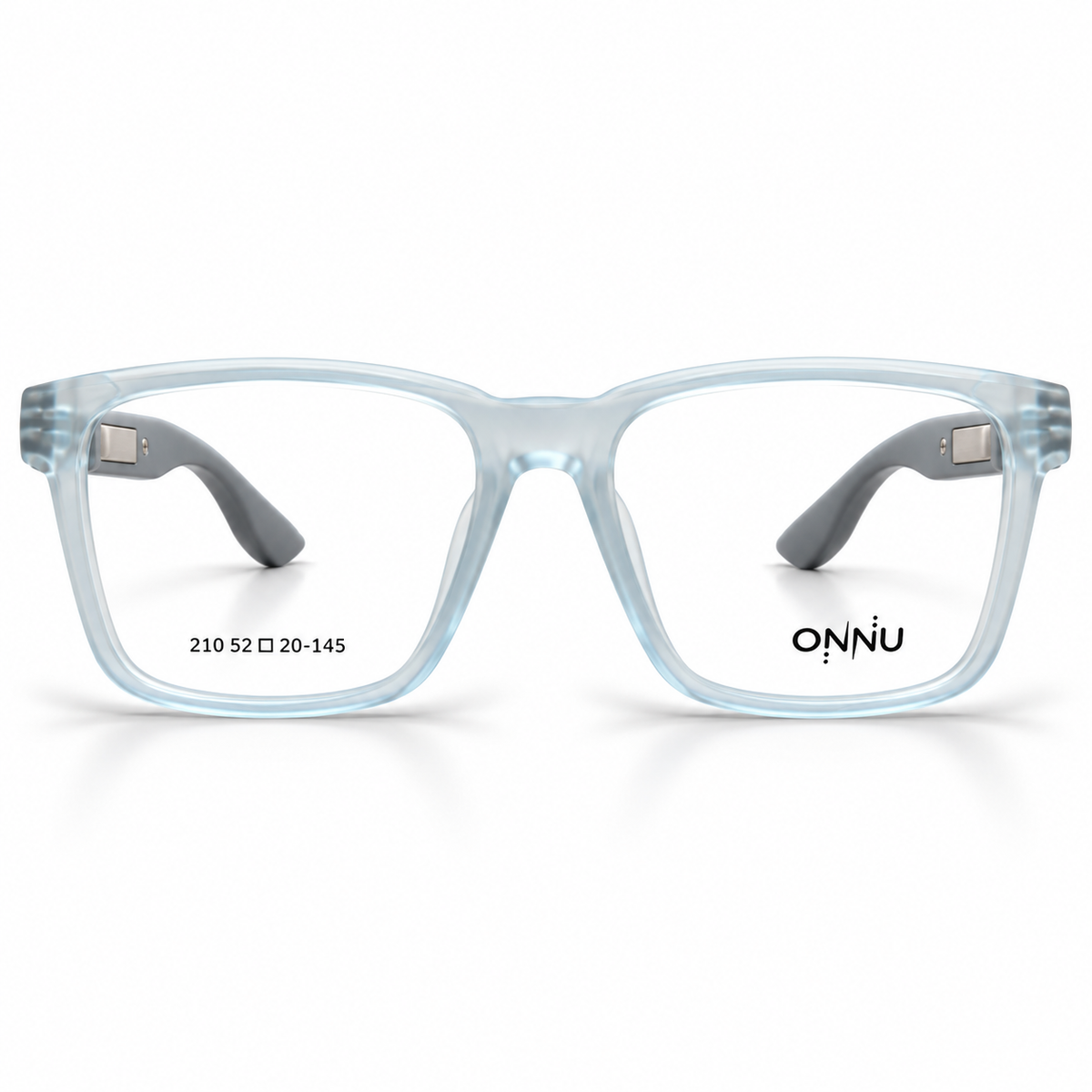 ONNÜ 210 Unbreakable Rectangular Eyeglasses – Icy Blue & Grey
