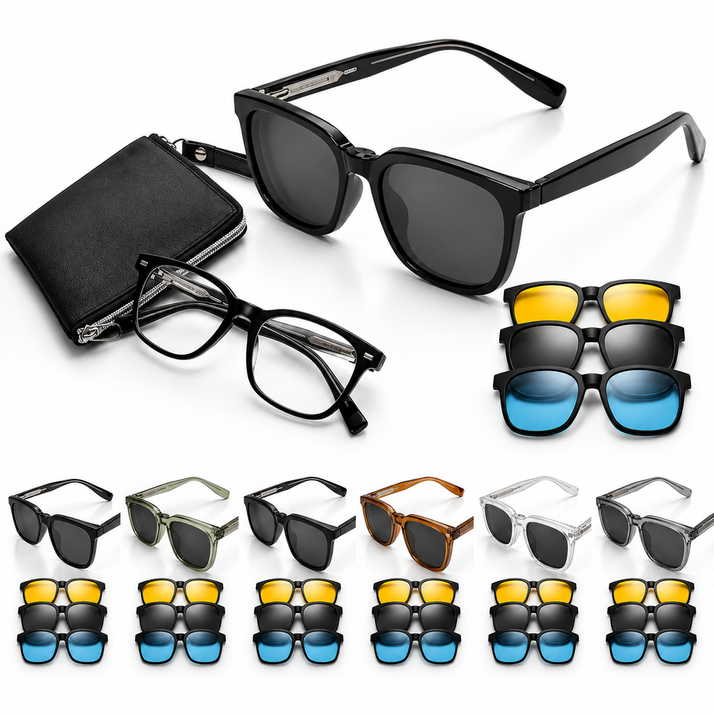 Grey Jack GJ6231 Magnetic Clip-On Sunglasses – 6 Colours