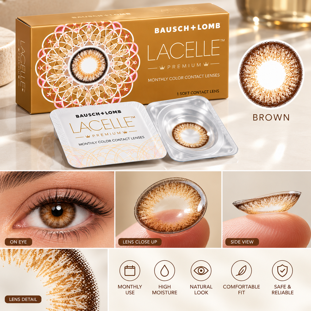 Bausch + Lomb Lacelle Premium Monthly Colour Contact Lenses