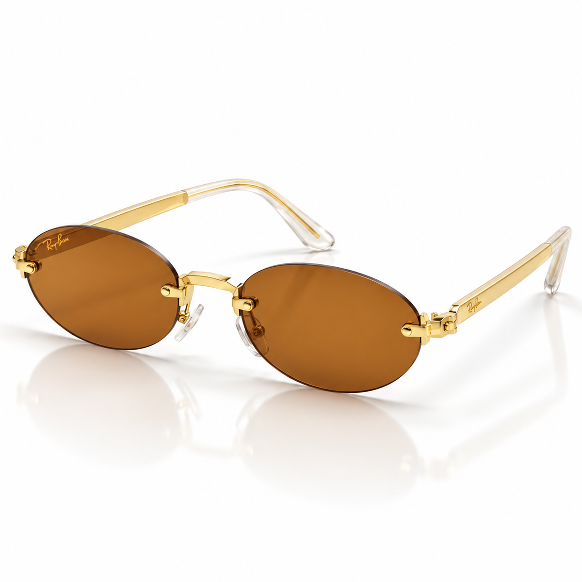 Ray-Ban RB3929 By A$AP Rocky Rimless Oval Sunglasses
