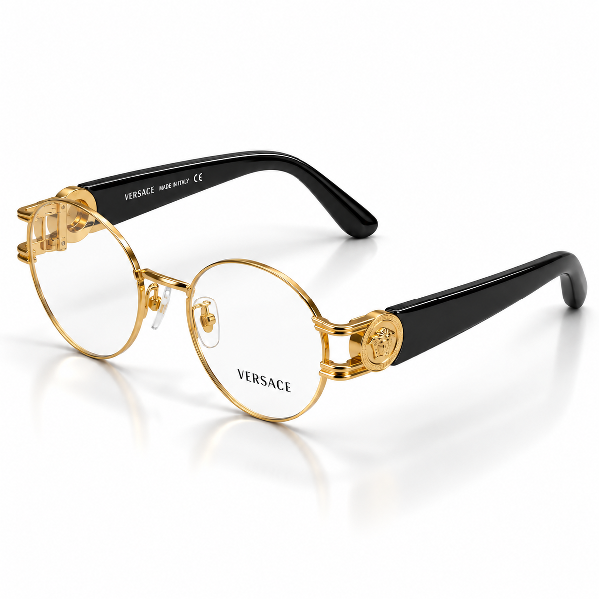 Versace VE1309 Cat-Eye Eyeglasses – Gold | 3 Colours