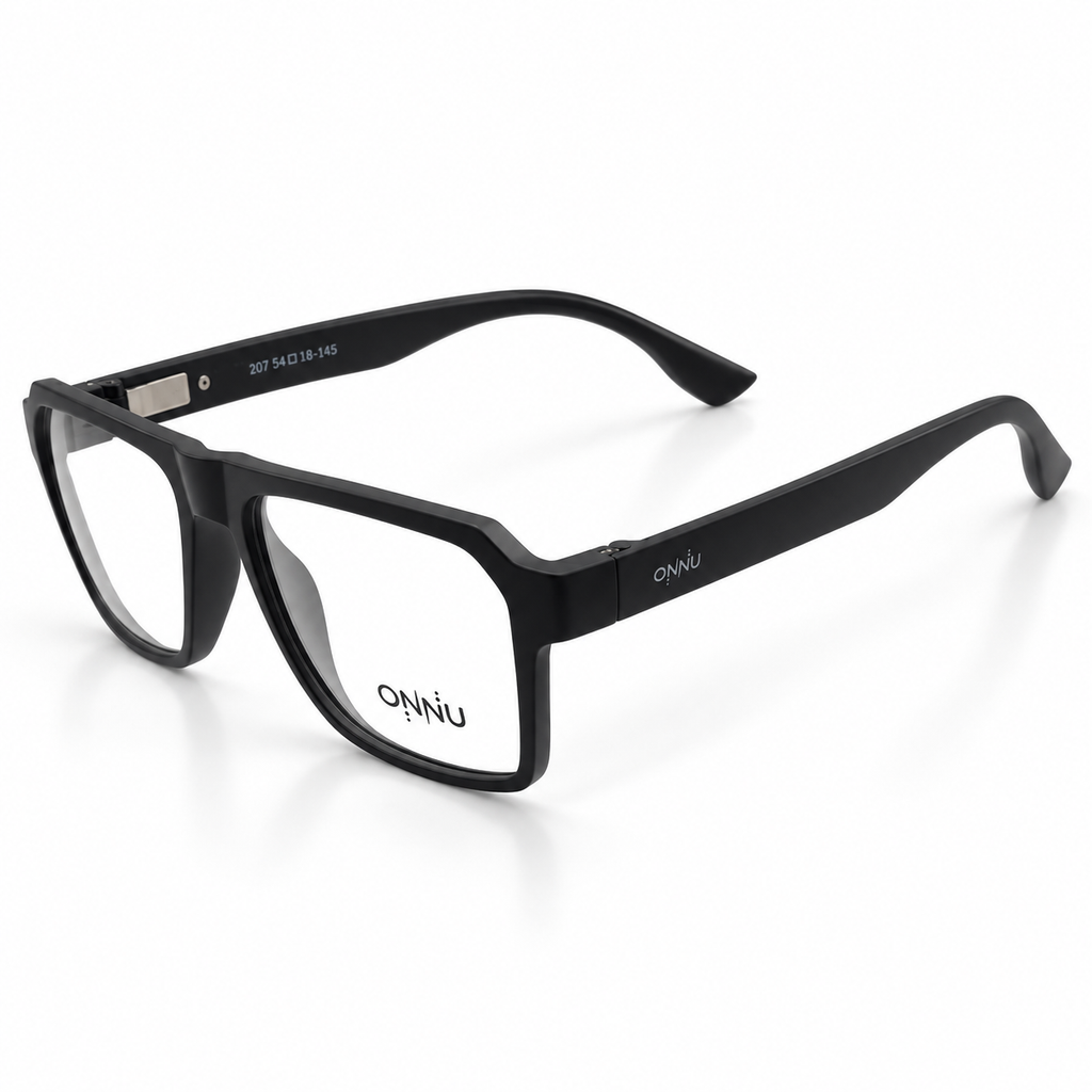 ONNÜ 207 Unbreakable Square Eyeglasses – Matte Black
