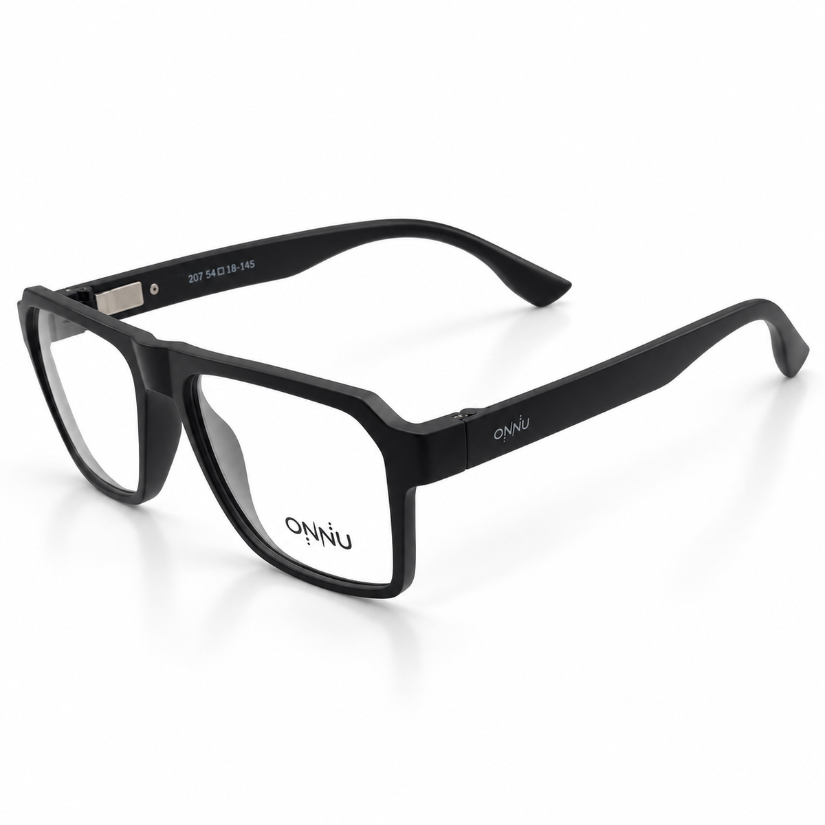 ONNÜ 207 Unbreakable Square Eyeglasses – Matte Black