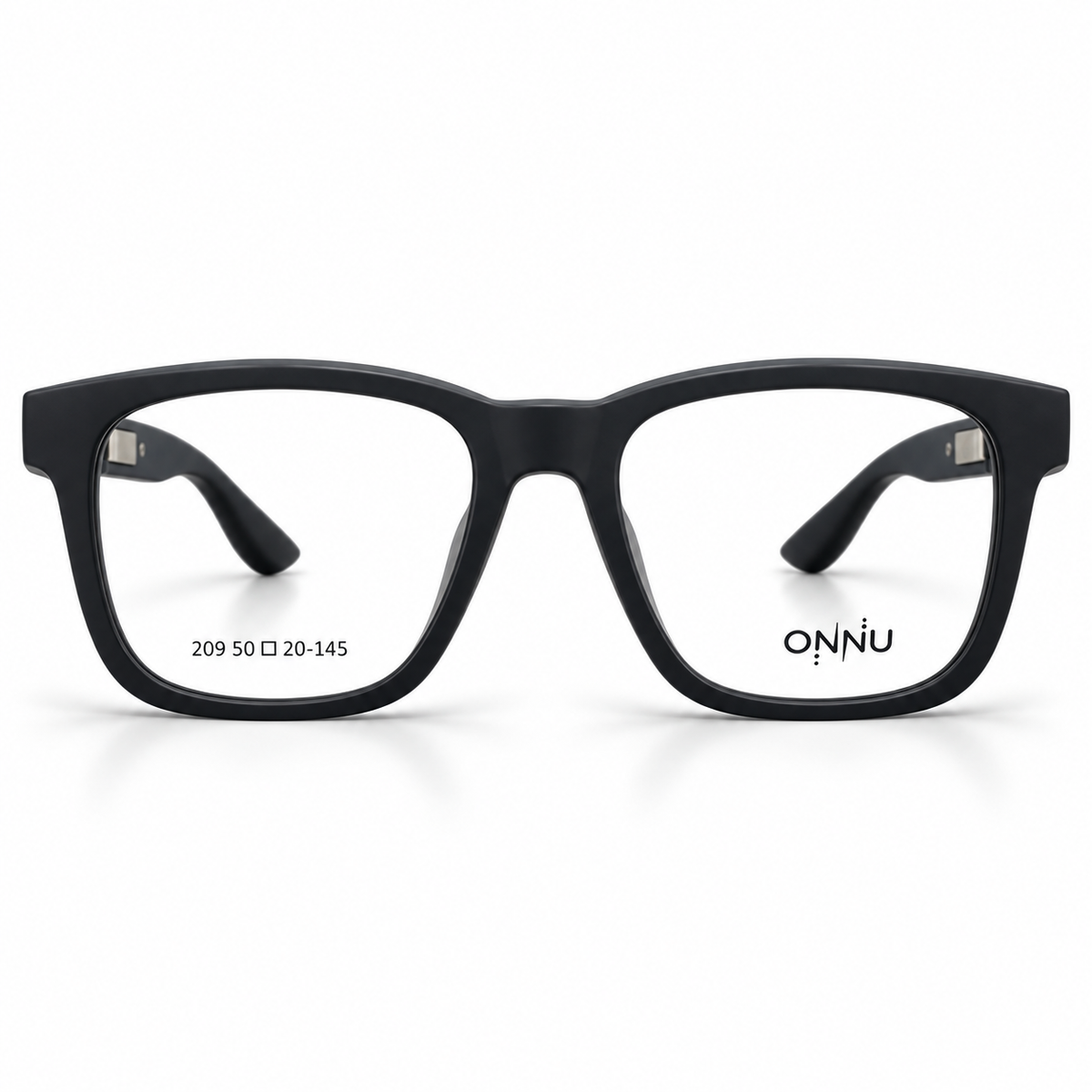 ONNÜ 209 Unbreakable Square Eyeglasses – Matte Black