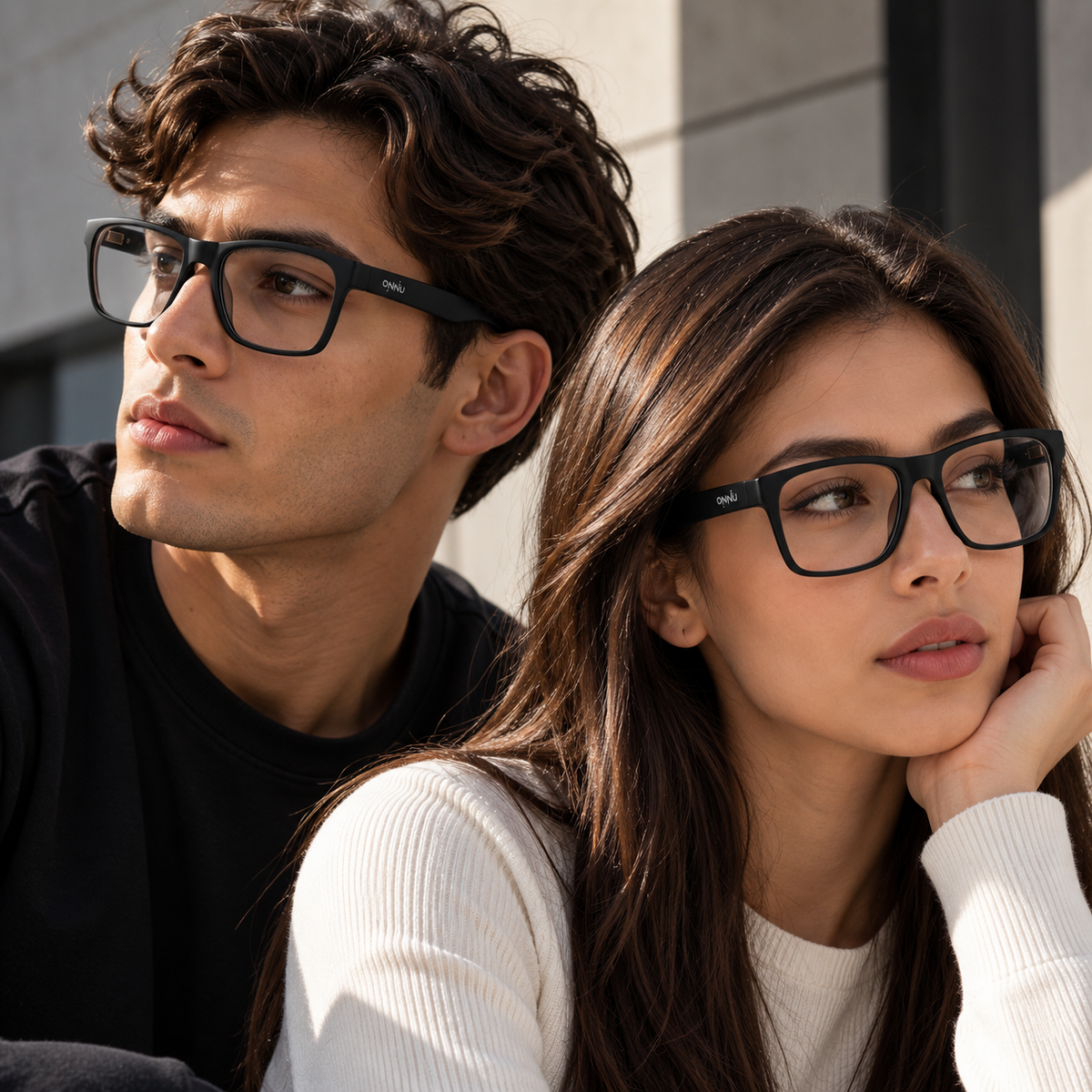 ONNÜ 206 Unbreakable Square Eyeglasses – Matte Black