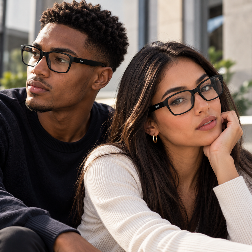 ONNÜ 214 Unbreakable Rectangular Eyeglasses – Matte Black