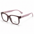 ONNÜ 203 Unbreakable Rectangular Eyeglasses – Brown & Pink