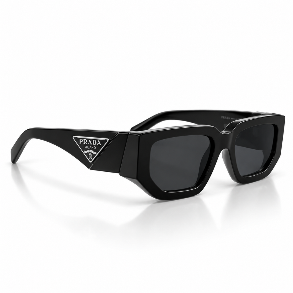 Prada PR 10ZS 1AB5S0 Black Square Sunglasses