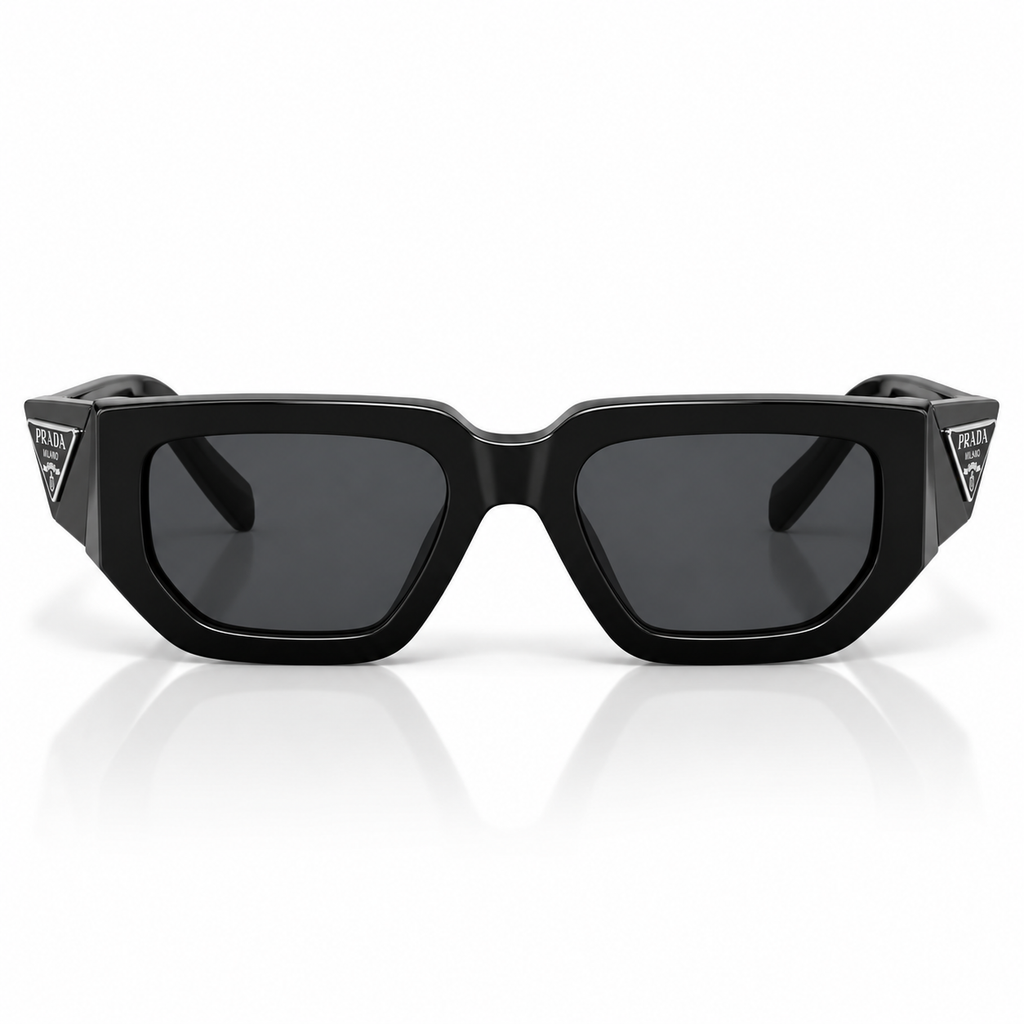 Prada PR 10ZS 1AB5S0 Black Square Sunglasses