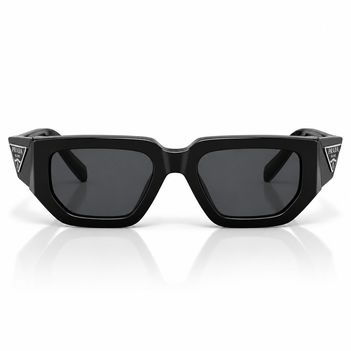 Prada PR 10ZS 1AB5S0 Black Square Sunglasses
