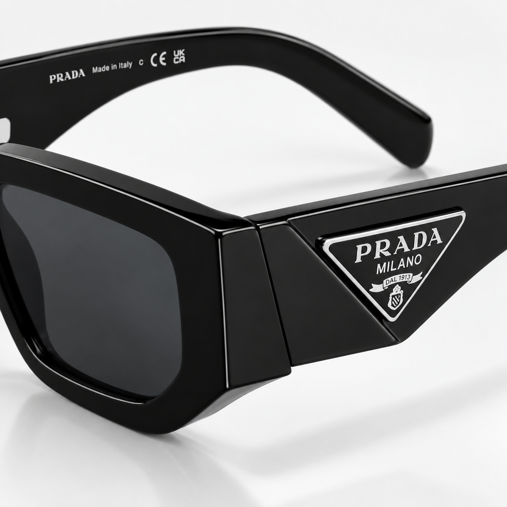 Prada PR 10ZS 1AB5S0 Black Square Sunglasses
