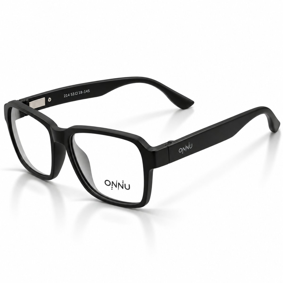 ONNÜ 214 Unbreakable Rectangular Eyeglasses – Matte Black