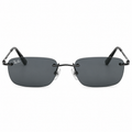 Ray-Ban RB3768 Black & Dark Grey Rimless Sunglasses