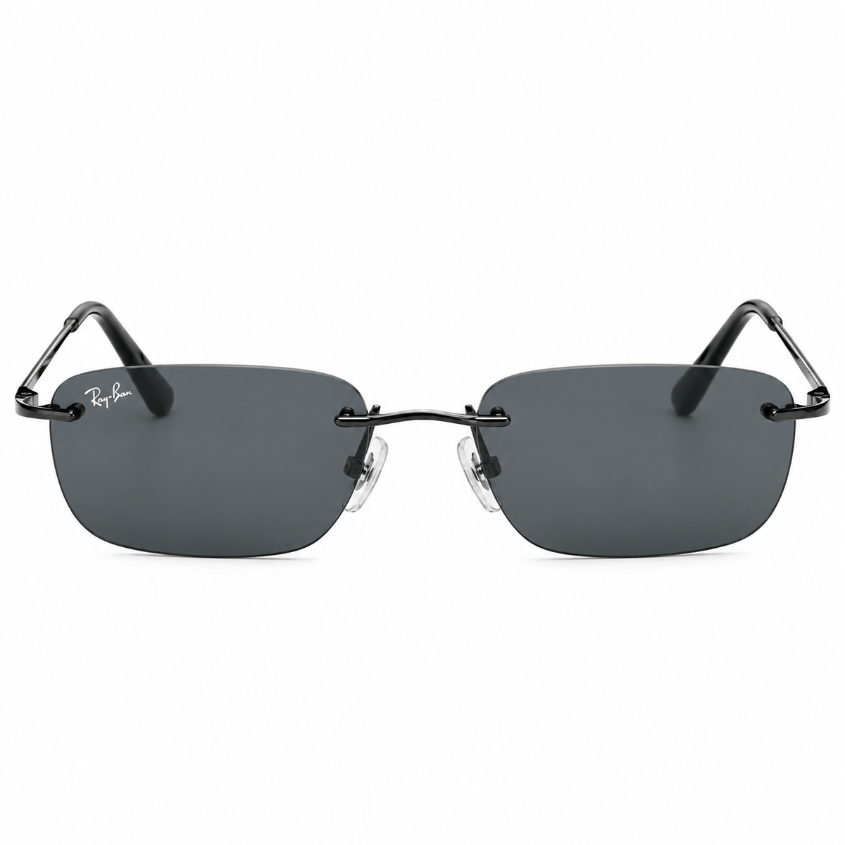 Ray-Ban RB3768 Black & Dark Grey Rimless Sunglasses