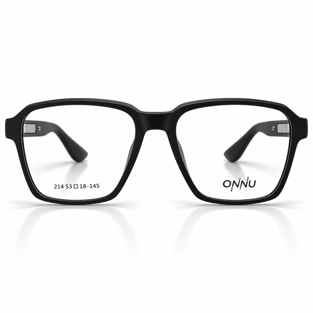 ONNÜ 214 Unbreakable Rectangular Eyeglasses – Matte Black