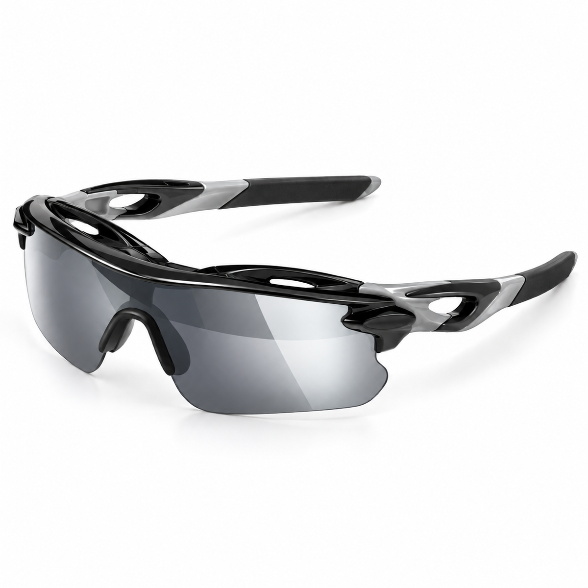 Howzatt Wraparound Sports Sunglasses – Mirrored Shield Lens
