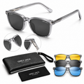 Grey Jack GJ6236 Magnetic Clip-On Sunglasses – 6 Colours