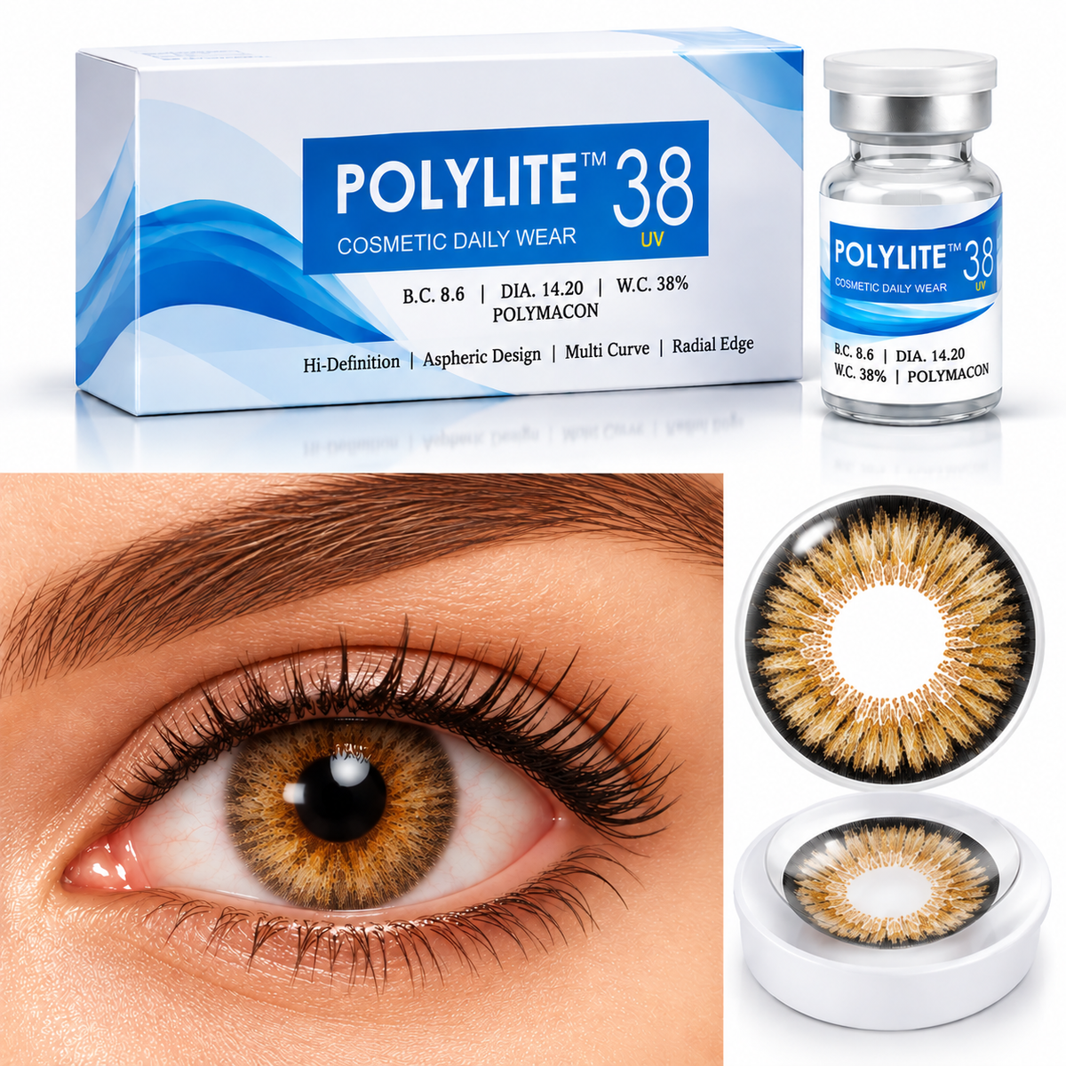 Polylite 38 Yearly Colour Contact Lenses