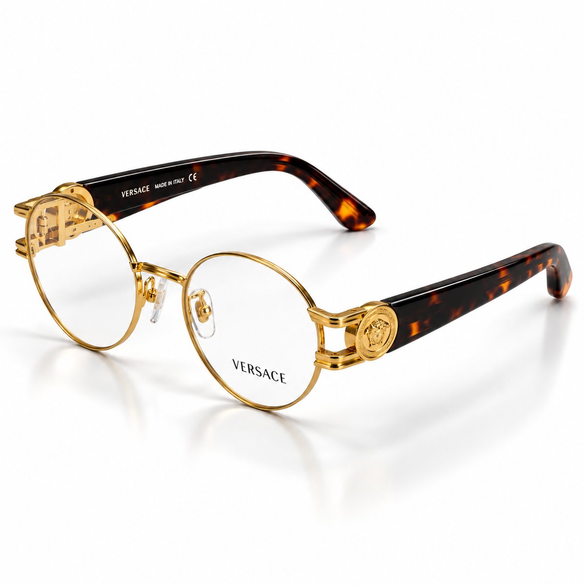 Versace VE1309 Cat-Eye Eyeglasses – Gold | 3 Colours