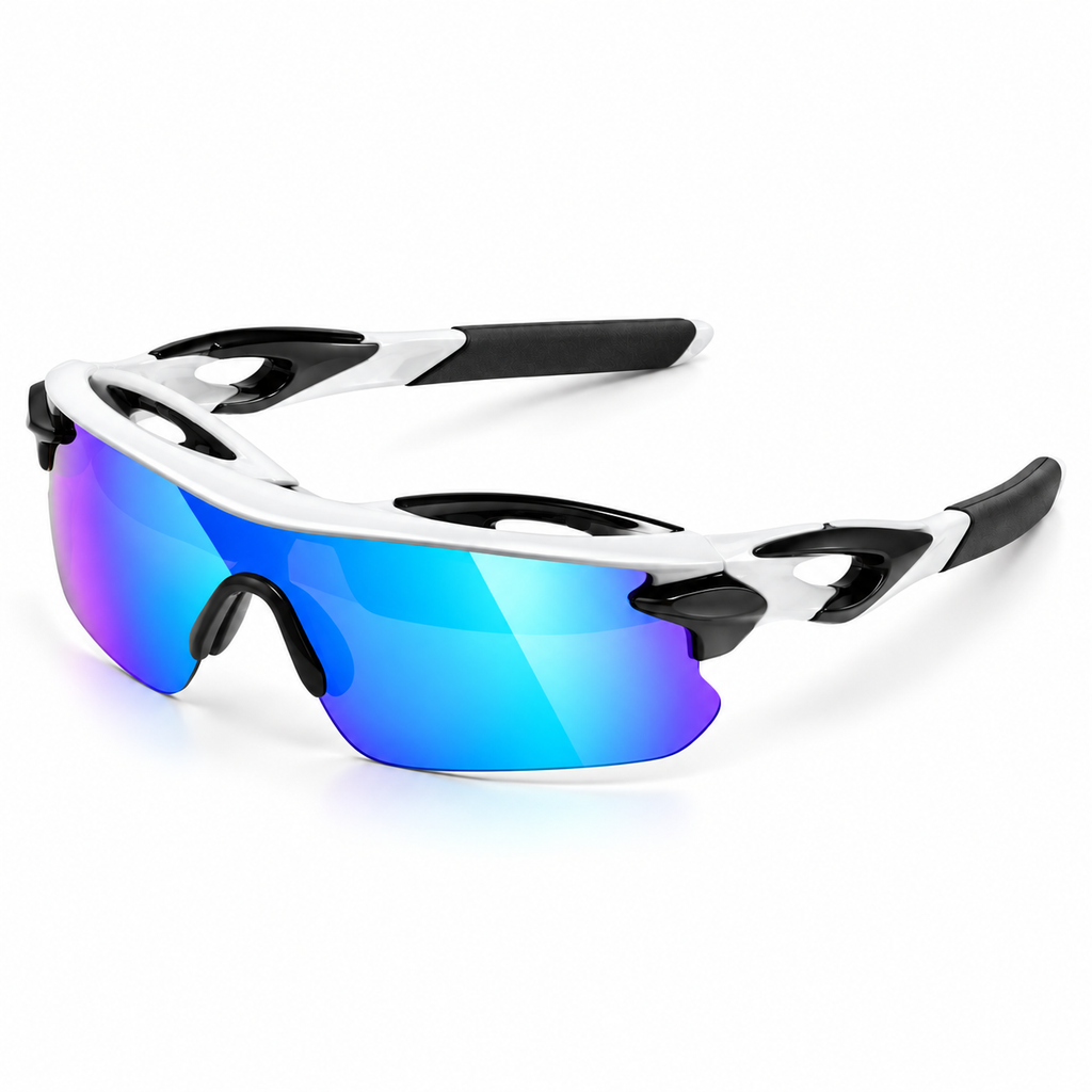 Howzatt Wraparound Sports Sunglasses – Mirrored Shield Lens